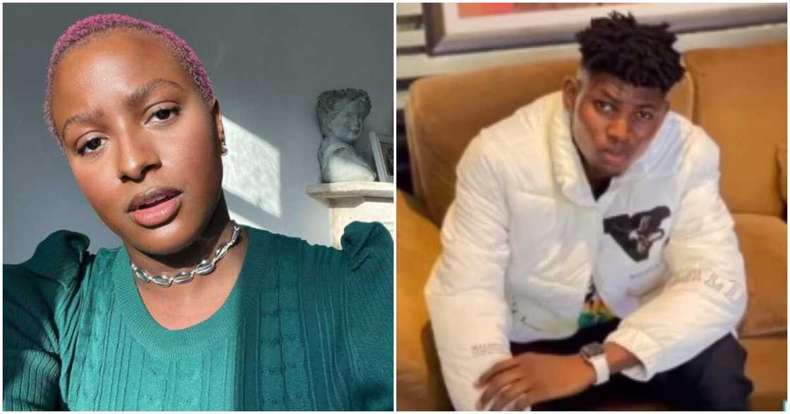 DJ Cuppy and her fan DJ Cuppy and her fan