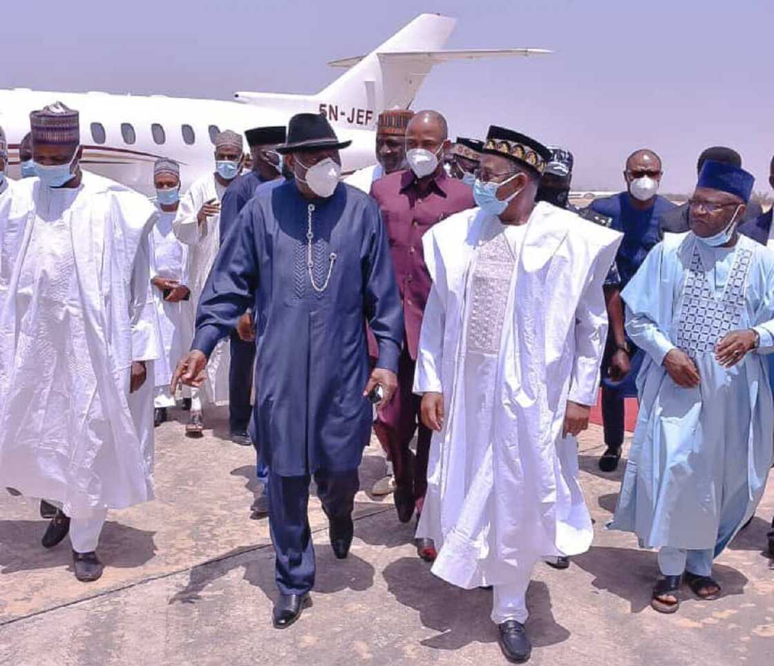 Jonathan a Bauchi Hoto: twitter.com/SenBalaMohammed Jonathan a Bauchi Hoto: twitter.com/SenBalaMohammed