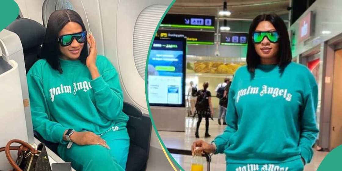 May Edochie on first class flight May Edochie on first class flight