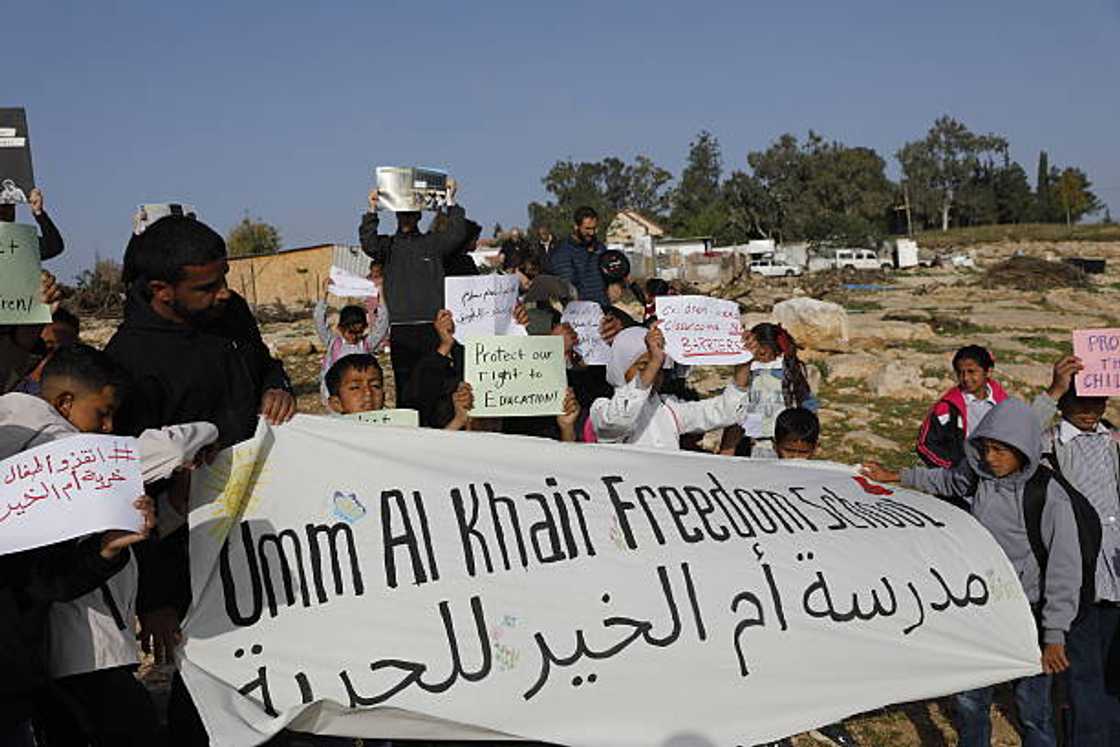 Falasdinawa na zanga-zangar adawa da Isra'ila a West Bank