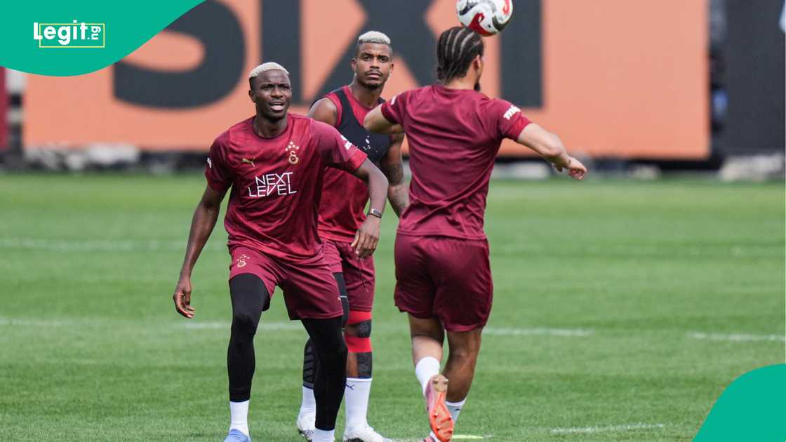 Mario Lemina, Victor Osimhen, Leroy Sane, Galatasaray, Istanbul, Turkiye. Mario Lemina, Victor Osimhen, Leroy Sane, Galatasaray, Istanbul, Turkiye.