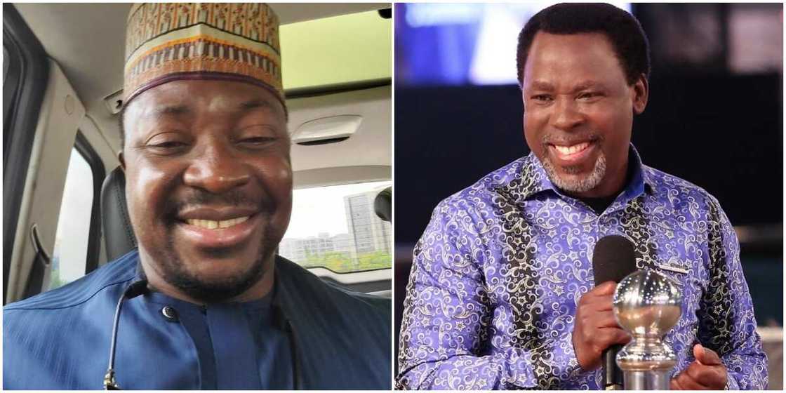 Comedian Ali baba and Pastor TB Joshua Comedian Ali baba and Pastor TB Joshua