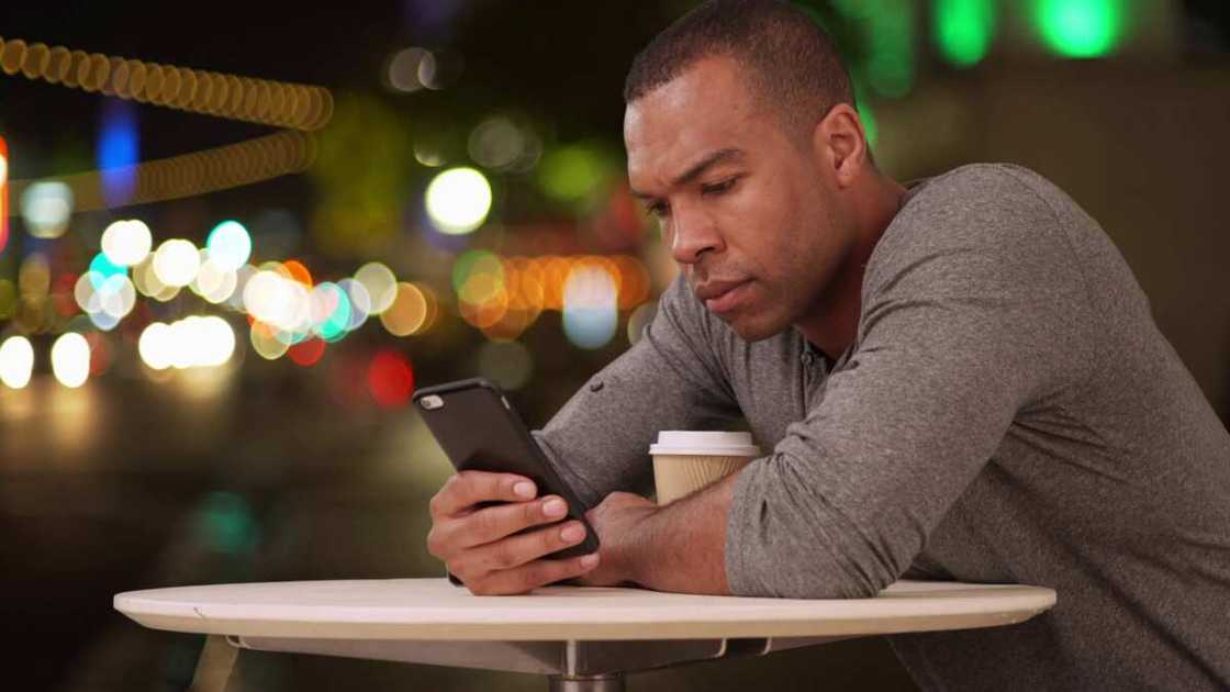 Man texting someone Man texting someone