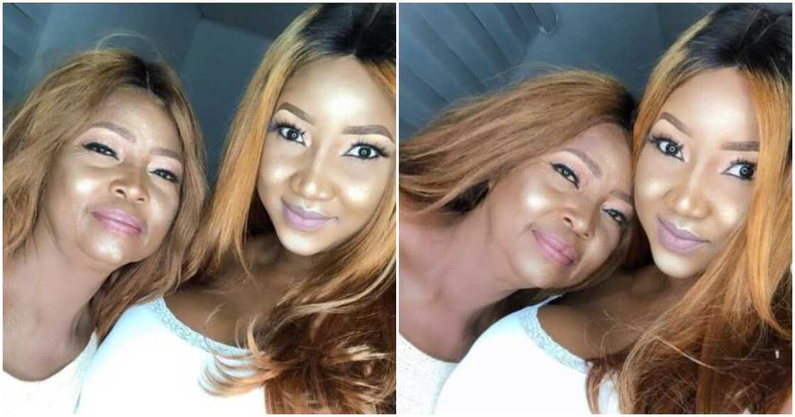 Actress Judy Austin and her mum Actress Judy Austin and her mum