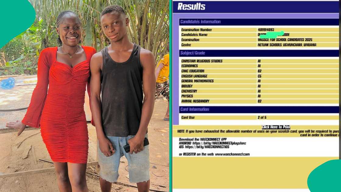 Boy working as carpenter passes his WASSCE, scores A1 in 6 subjects.