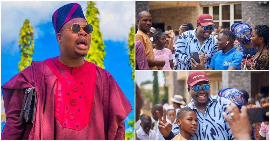 Mr Macaroni vists his secondary school Mr Macaroni vists his secondary school