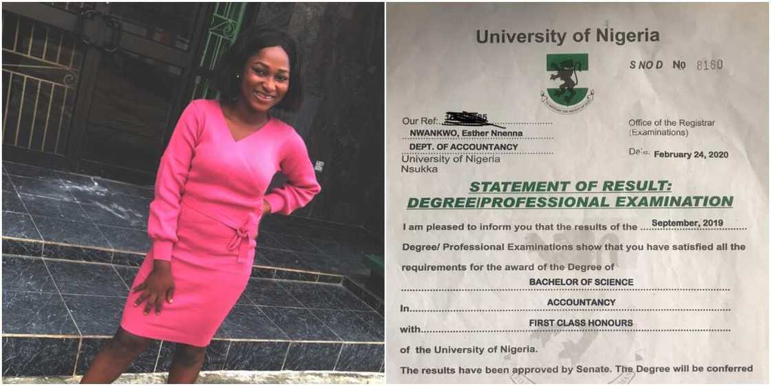 Lady graduates with 1st class after dad denied her varsity education because she's female Lady graduates with 1st class after dad denied her varsity education because she's female