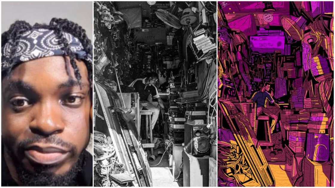 Nigerian man pains picture he took in Oshodi, many say they can't see which is the photo Nigerian man pains picture he took in Oshodi, many say they can't see which is the photo