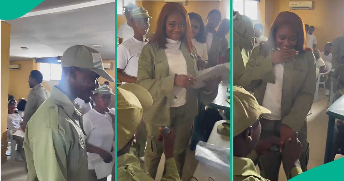Male Corps Member Proposes To Girlfriend During Monthly Clearance, Cute Video Trends Male Corps Member Proposes To Girlfriend During Monthly Clearance, Cute Video Trends