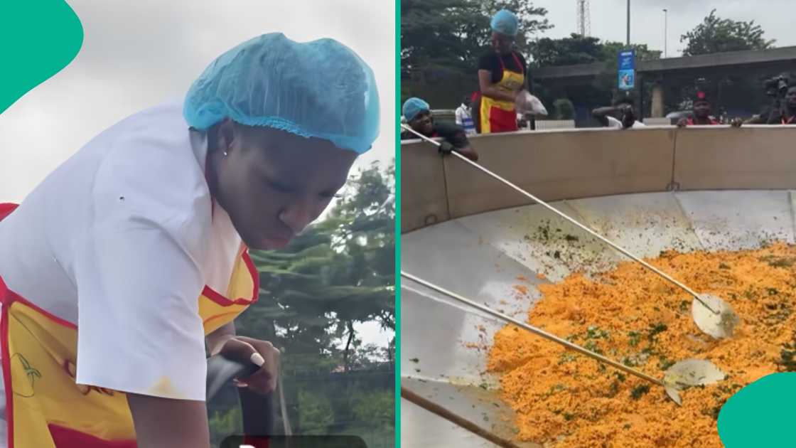 Hilda Baci set to cook large pot of jollof rice. Hilda Baci set to cook large pot of jollof rice.