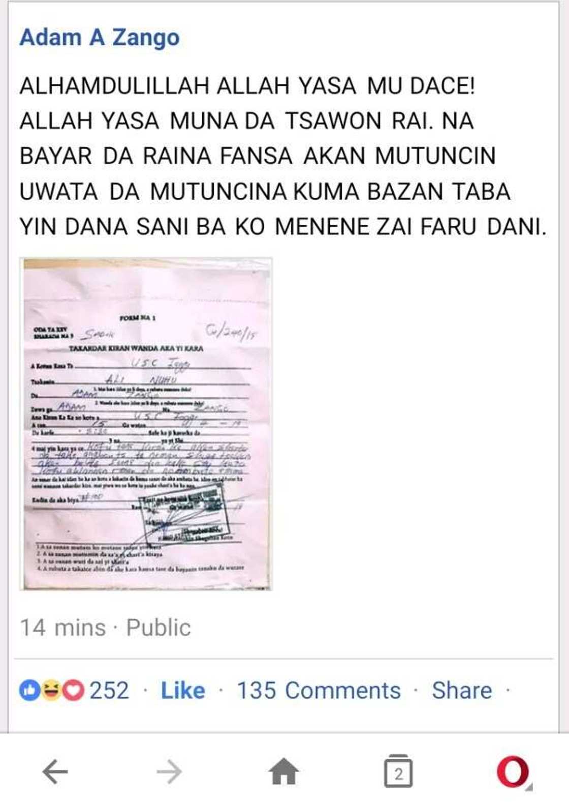 Ban yi da-na-sani ba inji Zango bayan Ali Nuhu an shigar da shi Kotu Ban yi da-na-sani ba inji Zango bayan Ali Nuhu an shigar da shi Kotu