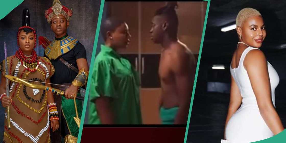 Lateef Adedimeji, and wife on Jagun Jagun, Lateef Adedimeji, and Nancy Isime on She Must Be Obeyed, Nancy Isime Lateef Adedimeji, and wife on Jagun Jagun, Lateef Adedimeji, and Nancy Isime on She Must Be Obeyed, Nancy Isime