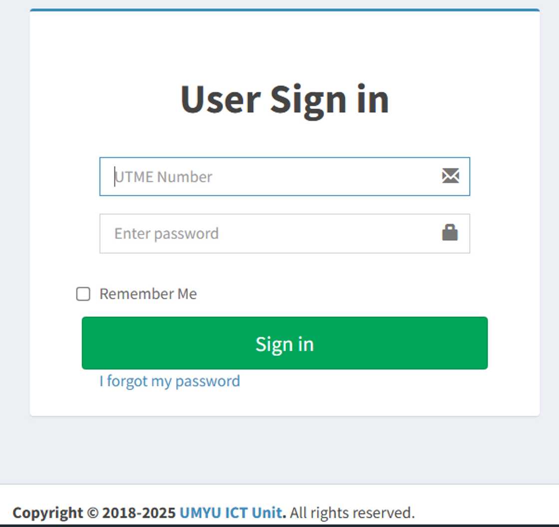 UMYU admission portal UMYU admission portal