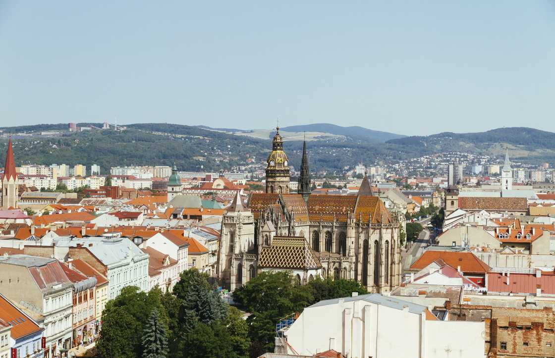 Slovakia, Kosice, Cityscape with St. Elisabeth Cathedral Slovakia, Kosice, Cityscape with St. Elisabeth Cathedral