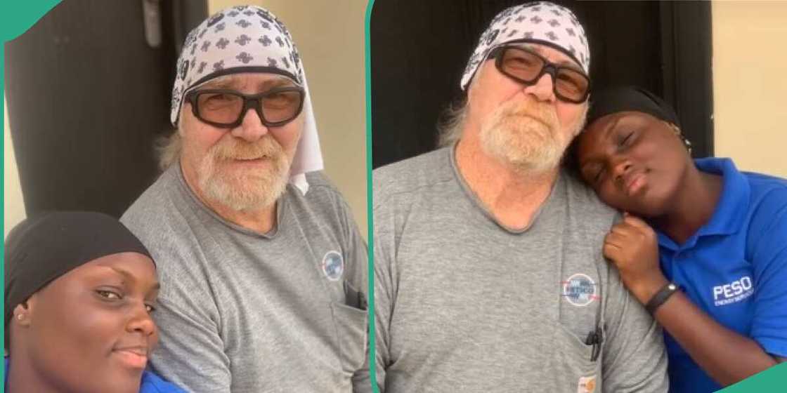 Nigerian lady flaunts her white boyfriend who came to Nigeria for her Nigerian lady flaunts her white boyfriend who came to Nigeria for her