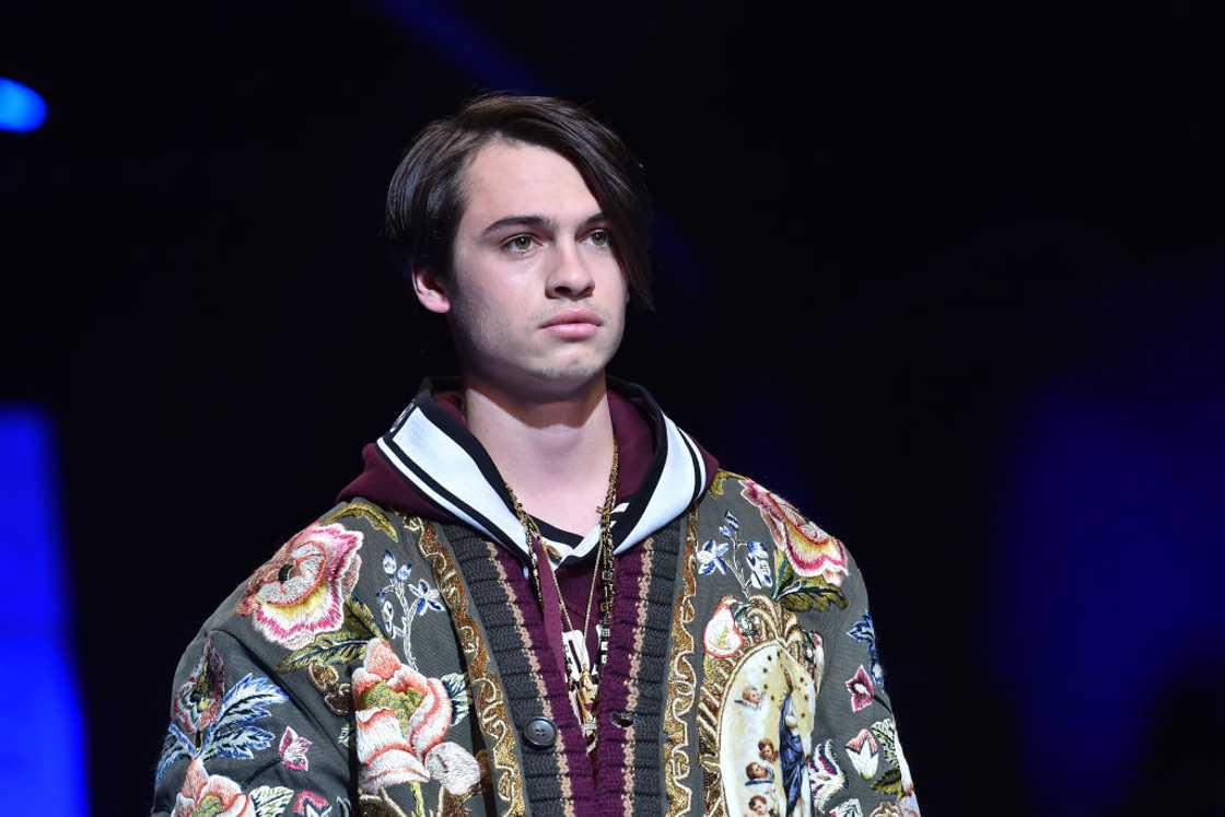 Dylan Jagger Lee walks the runway at the Dolce & Gabbana show