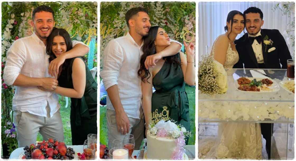 Man marries beautiful lady four years after he met her. Man marries beautiful lady four years after he met her.