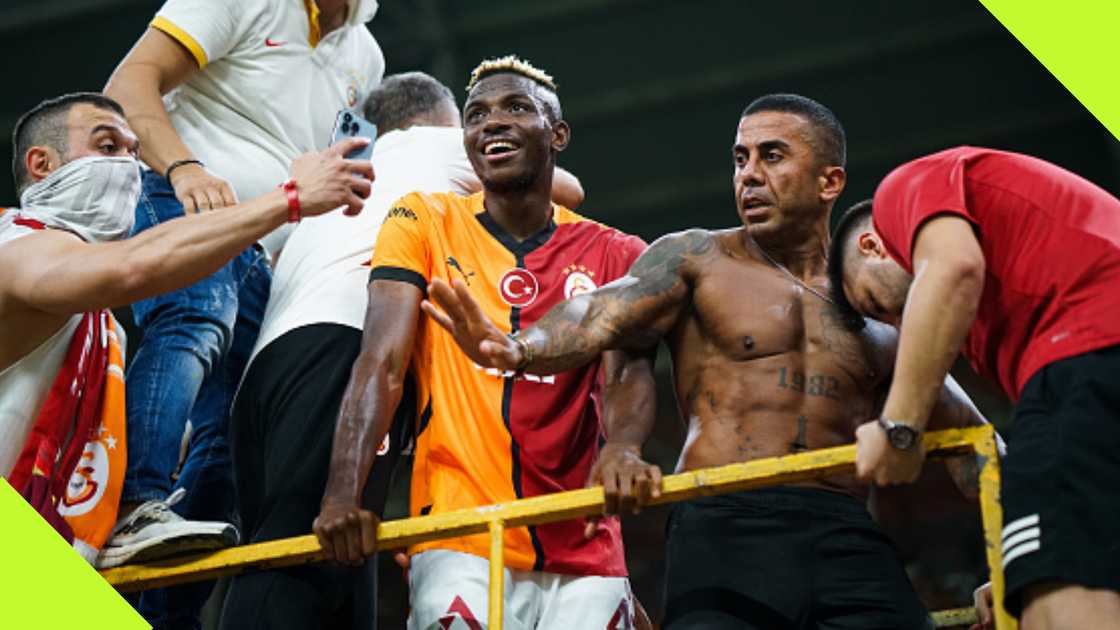 Victor Osimhen and Galatasaray fans Victor Osimhen and Galatasaray fans