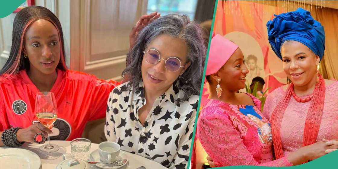 DJ Cuppy takes mother on alunch date. DJ Cuppy takes mother on alunch date.