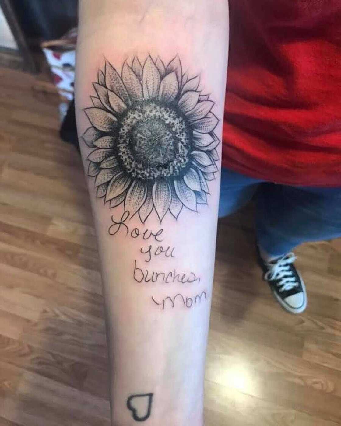 Small sunflower tattoo Small sunflower tattoo