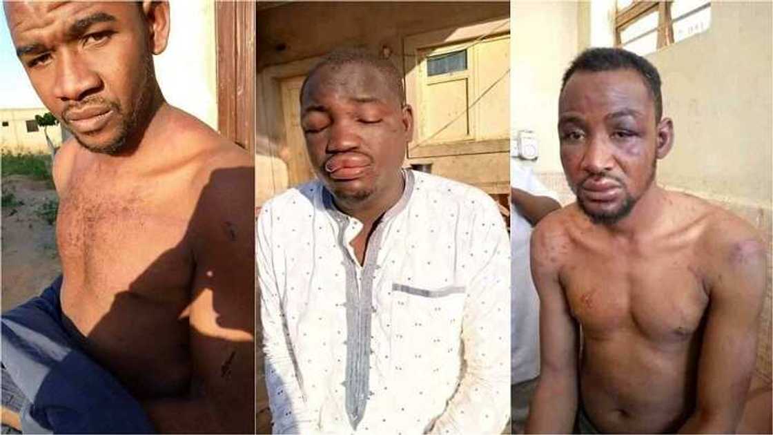 Hotunan wasu mawaka da hadimin gwamnan Kebbi ya sa aka lakada musu dan banzan duka Hotunan wasu mawaka da hadimin gwamnan Kebbi ya sa aka lakada musu dan banzan duka