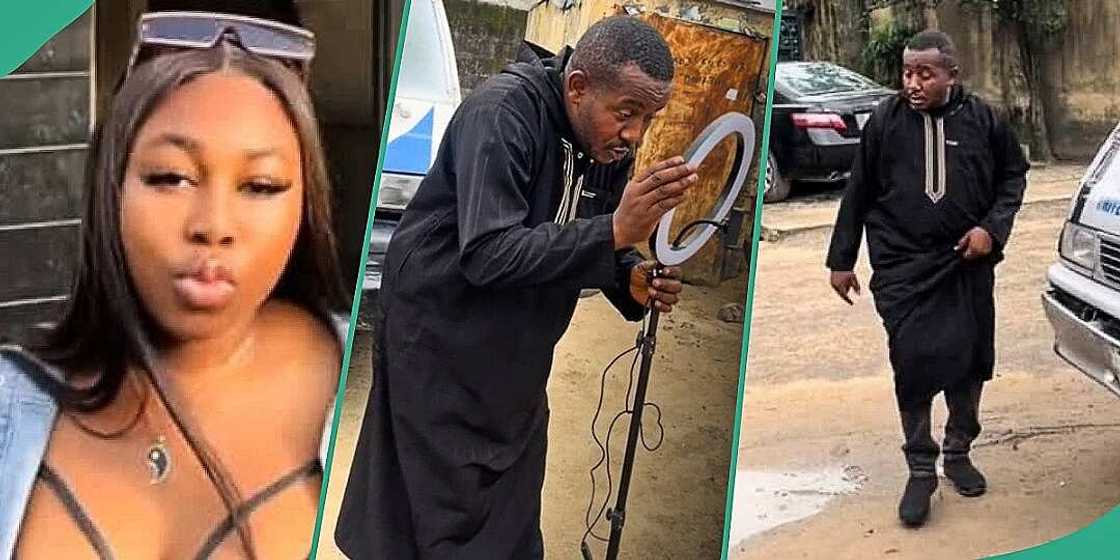 Lady shares video of uncle making contents for TikTok Lady shares video of uncle making contents for TikTok