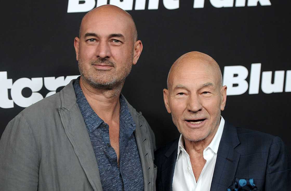 Actors Daniel Stewart and Patrick Stewart arrive for the Premiere Of STARZ "Blunt Talk" held at DGA Theater Actors Daniel Stewart and Patrick Stewart arrive for the Premiere Of STARZ "Blunt Talk" held at DGA Theater
