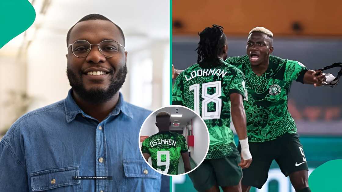 A young man shared a video showing Alex Iwobi consoling Victor Osimhen in the 2025 AFCON dressing room after his clash with Ademola Lookman, sparking reactions online.