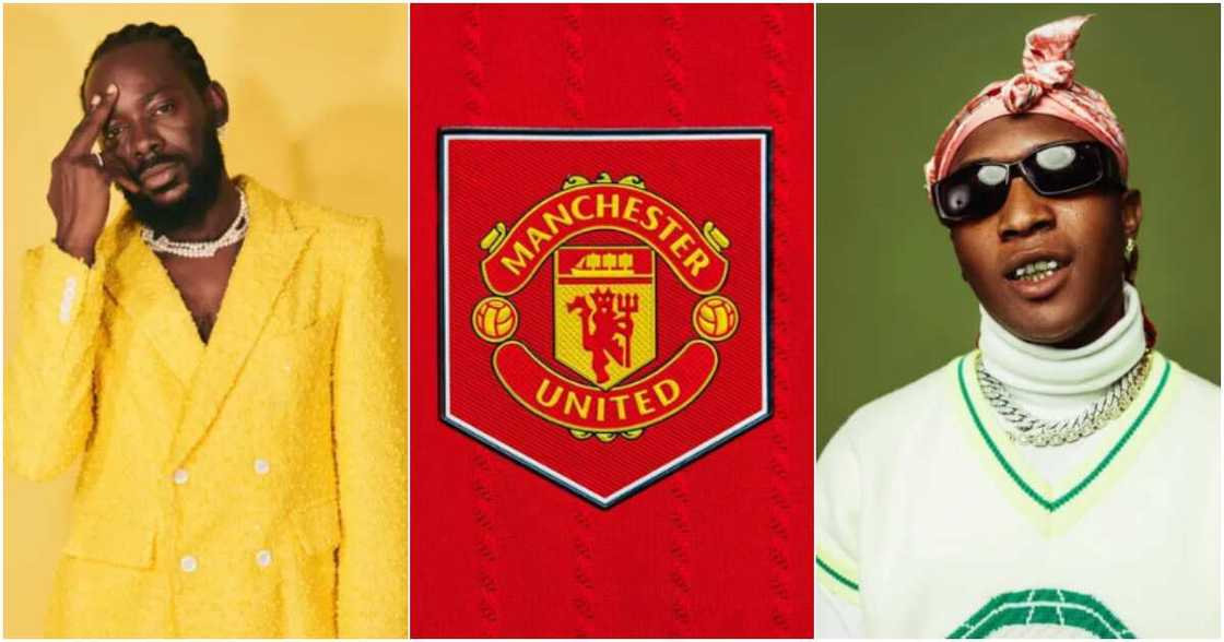 Adekunle Gold Man United and Bella Shmurda