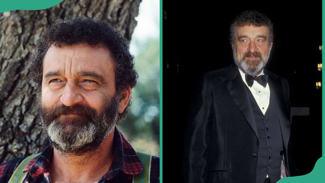Actor Victor French is pictured performing on a film set (L). The actor at the Ambassador Hotel in Los Angeles, California (R) Actor Victor French is pictured performing on a film set (L). The actor at the Ambassador Hotel in Los Angeles, California (R)