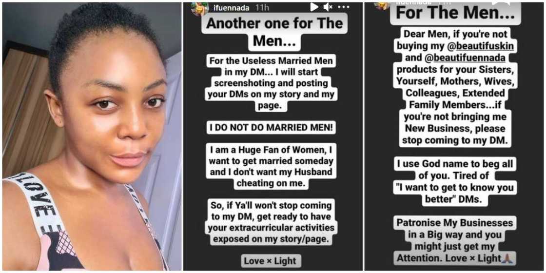 BBNaija star Ifu Ennada threatens to expose married men in her DM BBNaija star Ifu Ennada threatens to expose married men in her DM