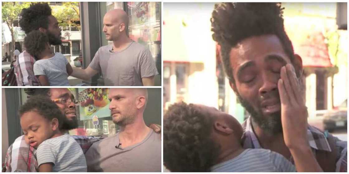 Touching video as man offers N411k to single father, pays for a hotel room for him Touching video as man offers N411k to single father, pays for a hotel room for him