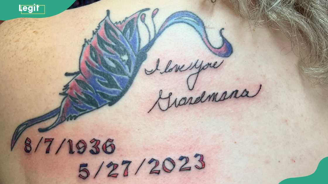 Memorial name tattoo