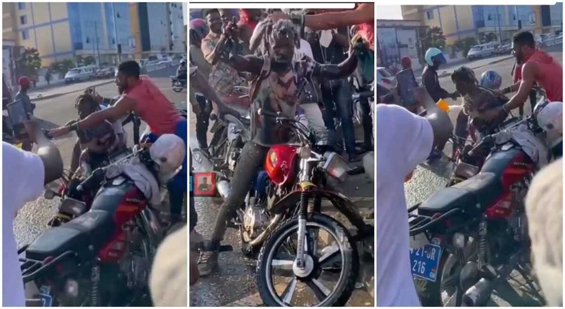 Okada rider being forced to bath Okada rider being forced to bath