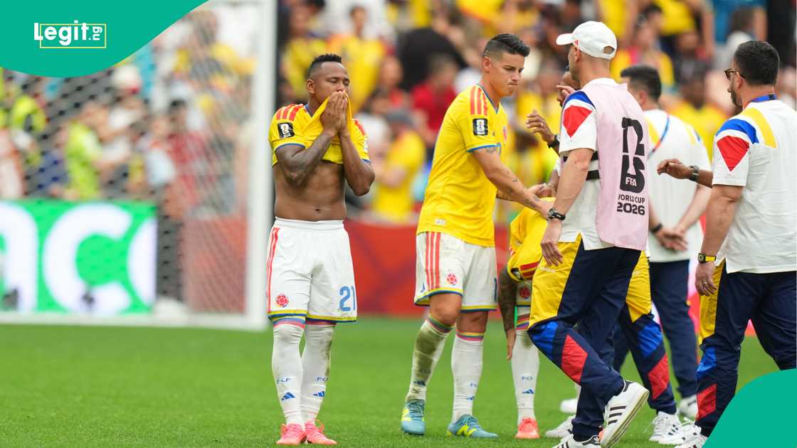 Jaminton Campaz of Colombia reacts after the penalty shoot-out during the 2026 FIFA World Cup Round of 16 match against Switzerland. Photo by Ercin Erturk Jaminton Campaz of Colombia reacts after the penalty shoot-out during the 2026 FIFA World Cup Round of 16 match against Switzerland. Photo by Ercin Erturk