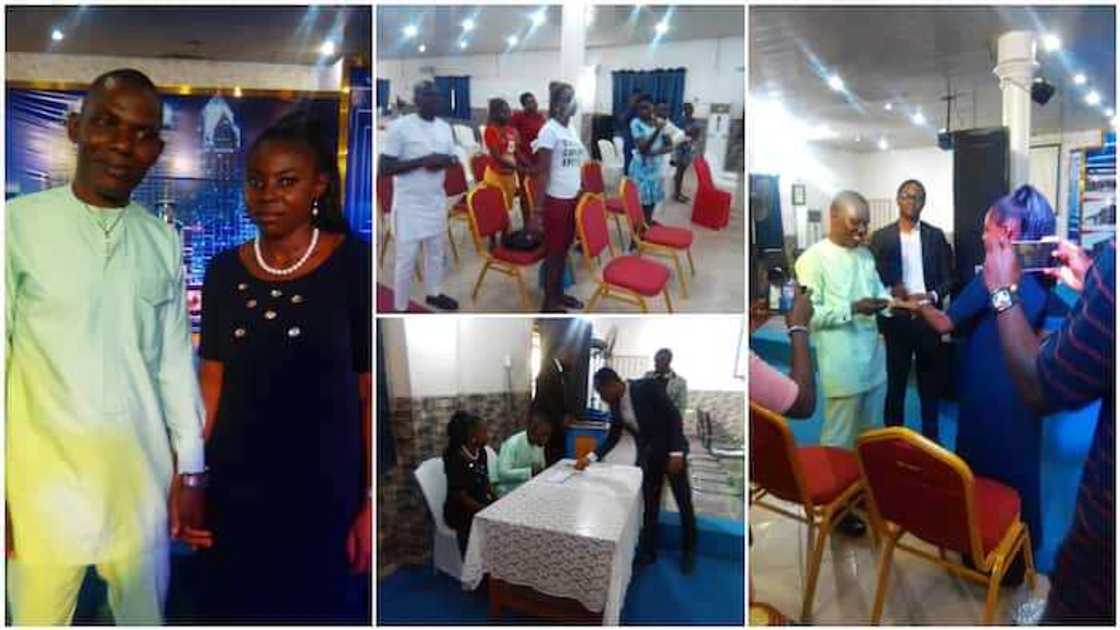 Hotunan ango da amarya da basu kashe N50k a bikinsu ba, sun saka tsofaffin kaya Hotunan ango da amarya da basu kashe N50k a bikinsu ba, sun saka tsofaffin kaya