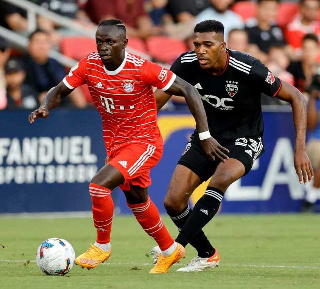 Sadio Mane playing for Bayern Munich in a pre-season friendly against DC United Sadio Mane playing for Bayern Munich in a pre-season friendly against DC United
