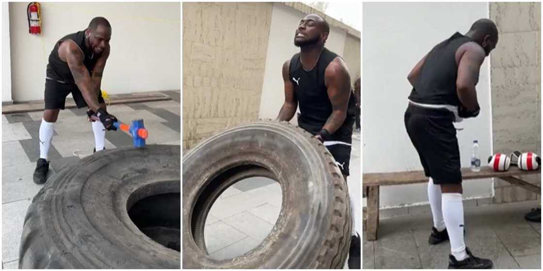 Davido shares workout routine Davido shares workout routine