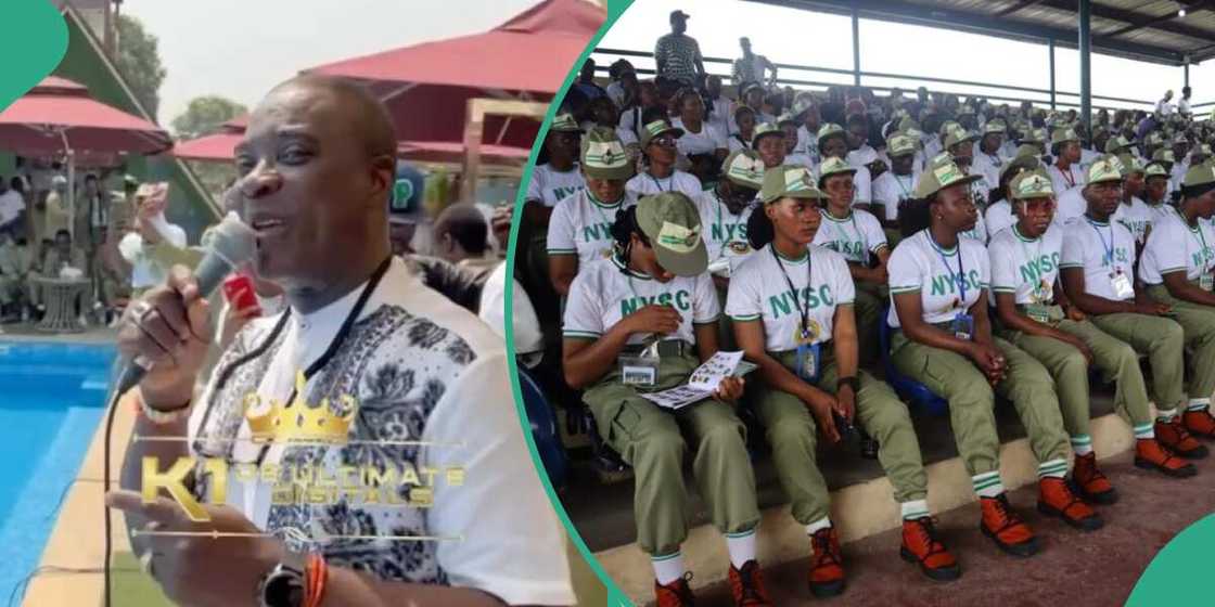 KWAM 1 speaks to corps members.