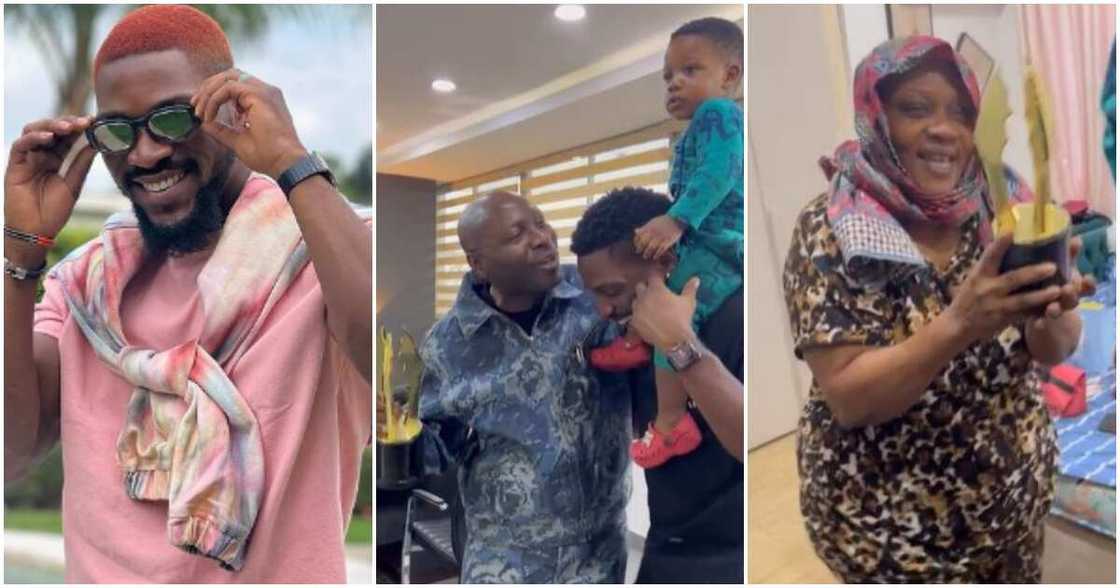 Actor Tobi Bakre and his parents Actor Tobi Bakre and his parents