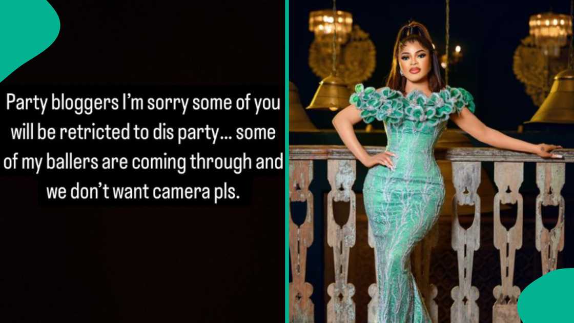 Bobrisky says blogger's will be restricted at his party.