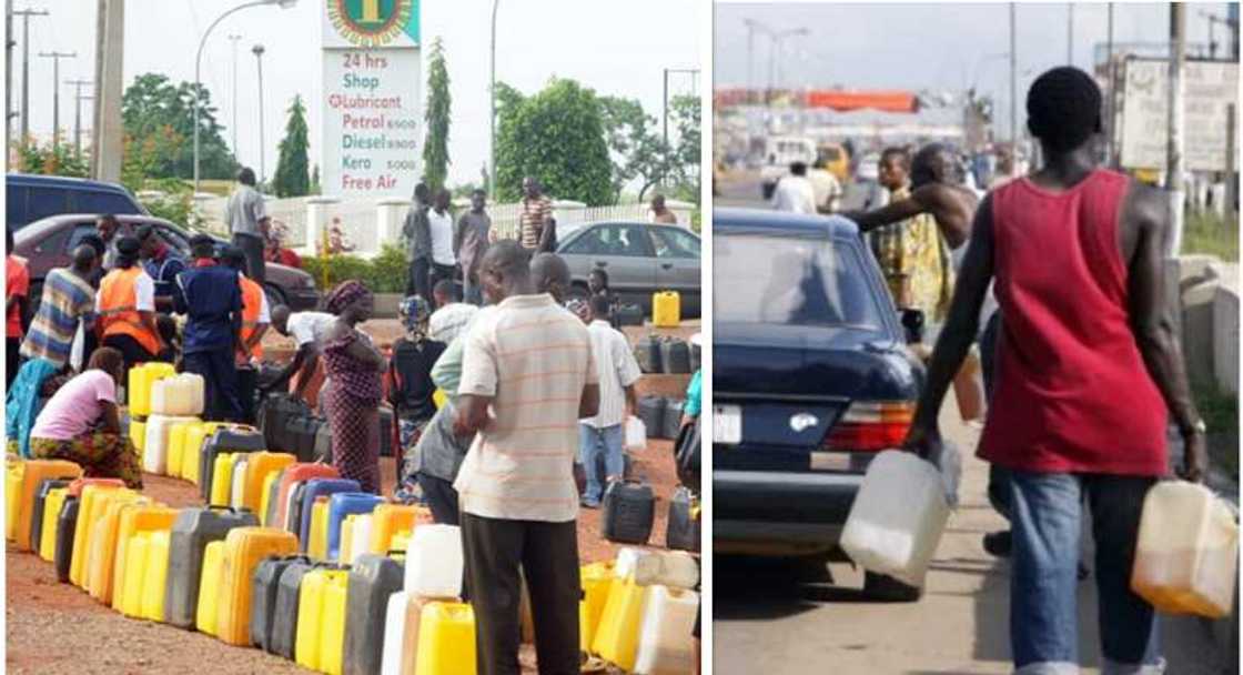 Fuel scarcity: Black marketers are making cool cash from selling petrol in Lagos Fuel scarcity: Black marketers are making cool cash from selling petrol in Lagos