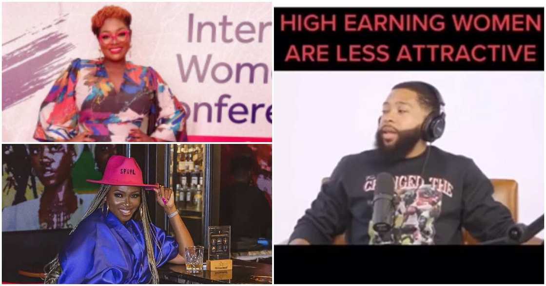 Female celebrities react to claims about high earning women. Female celebrities react to claims about high earning women.