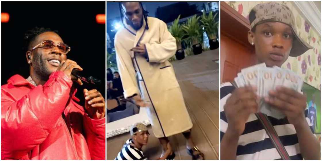 Burna Boy and a fan Burna Boy and a fan