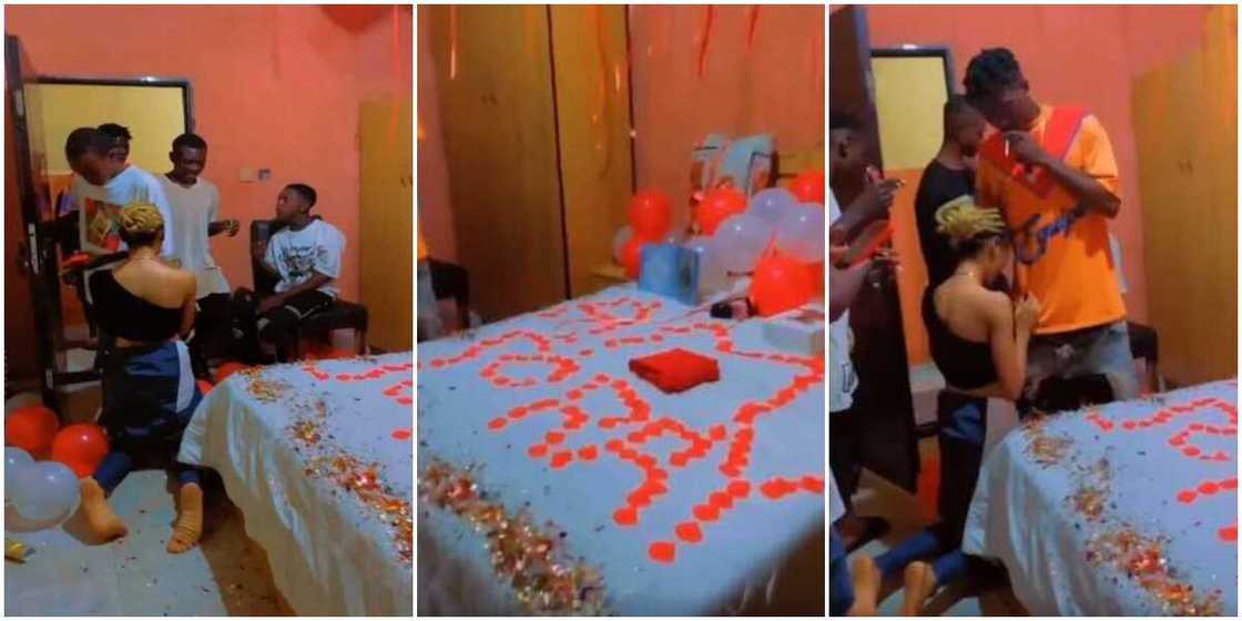 Lady treats boyfriend to surprise apology in viral video Lady treats boyfriend to surprise apology in viral video