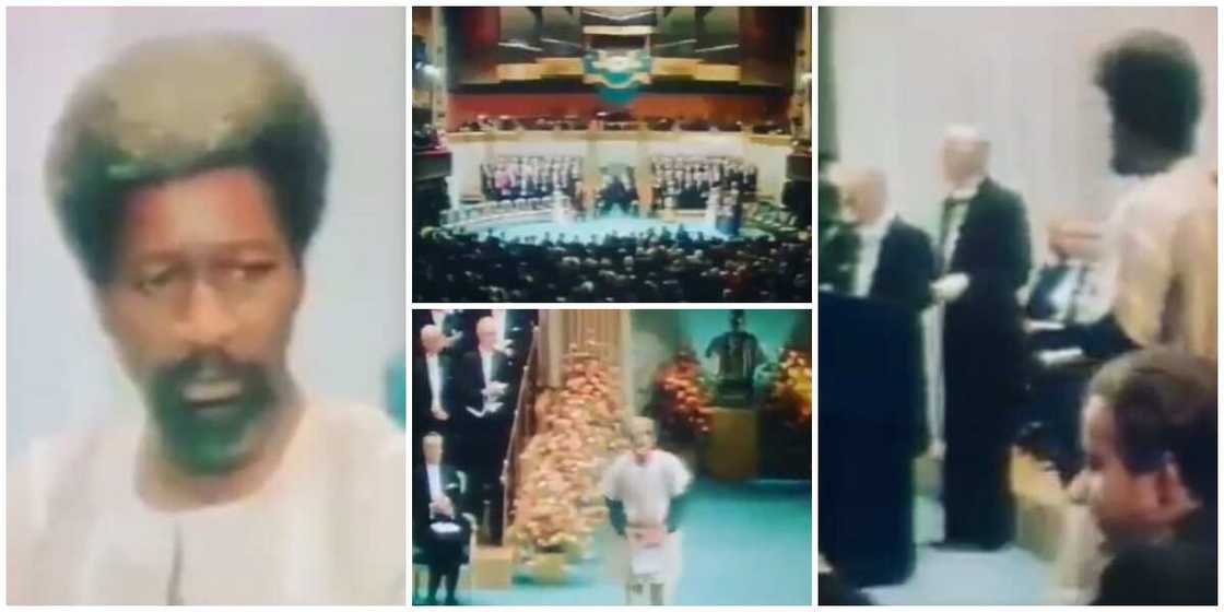 Throwback video: Beautiful moment Wole Soyinka was honoured with the Nobel Prize for Literature in 1986