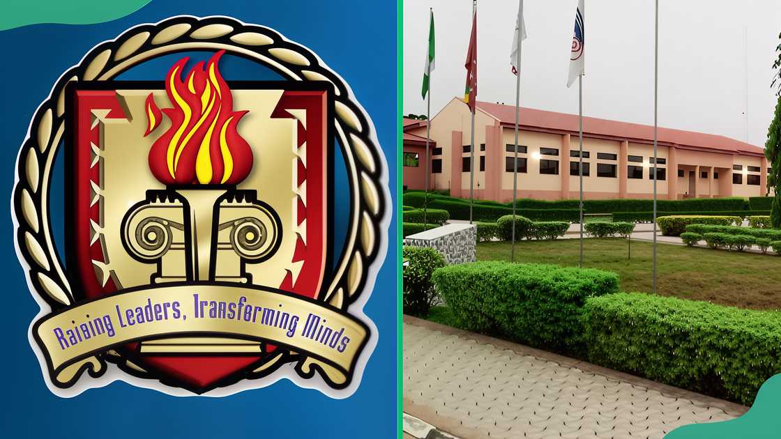 Kings University logo (L). The learning istitution's campus area (R)