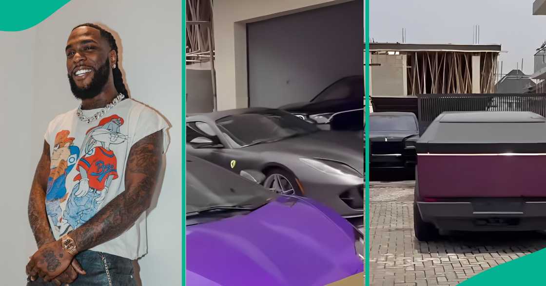 Burna Boy trends over number of cars in his garage as fans name them.