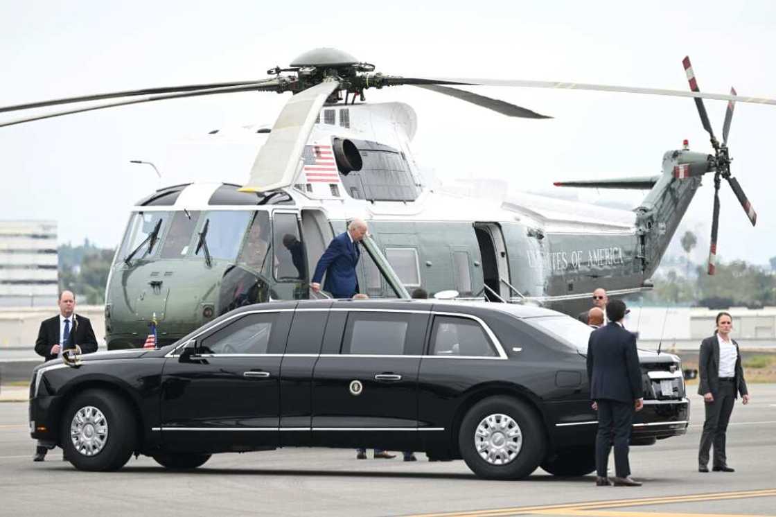 US President Joe Biden disembarks from Marine One upon arrival in Santa Ana, California, where he made remarks that have outraged Pakistan US President Joe Biden disembarks from Marine One upon arrival in Santa Ana, California, where he made remarks that have outraged Pakistan