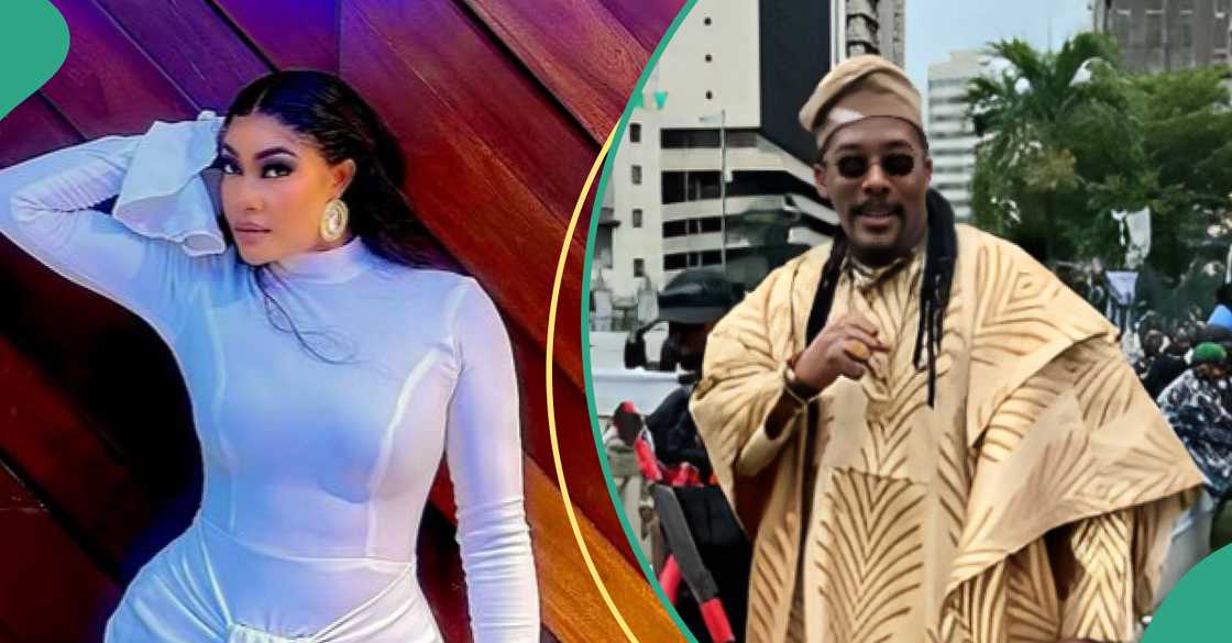 Angela Okorie and Hanks Anuku share playful moment online. Angela Okorie and Hanks Anuku share playful moment online.